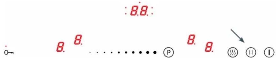 :8.8. 8. 8. ........ P 8. 8. ③④①