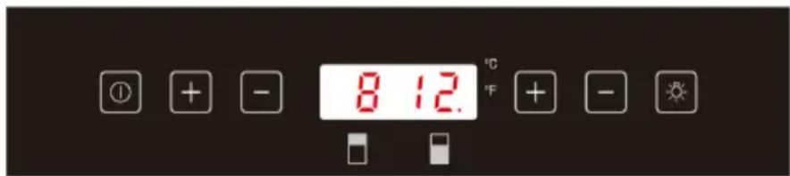 8 12. °C + - F + -
