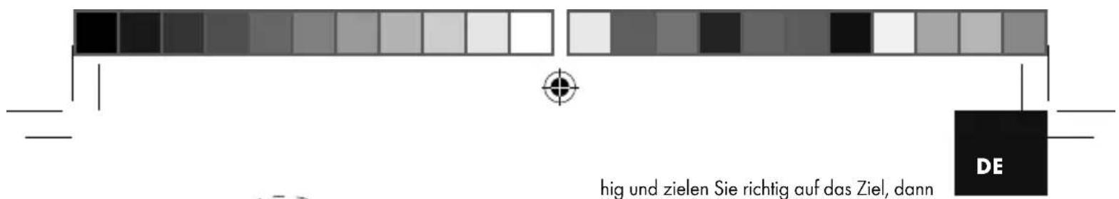 hig und zielen Sie richtig auf das Ziel, dann DE