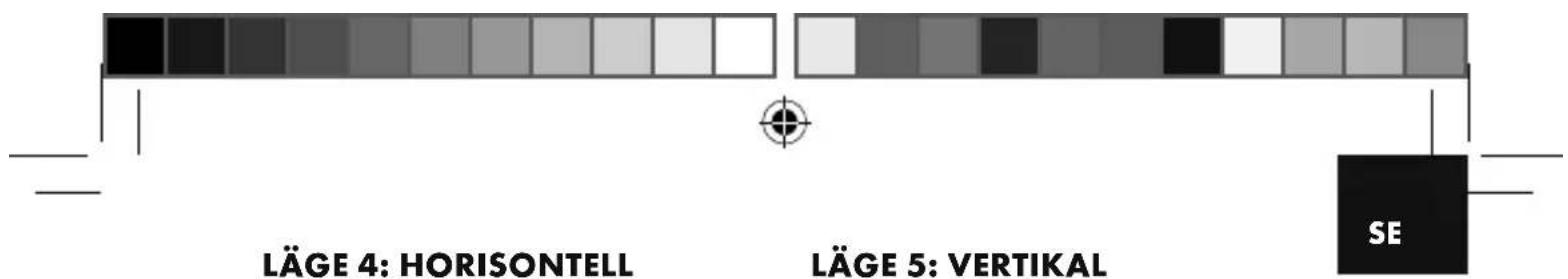 LÄGE 4: HORIZONTELL LÄGE 5: VERTIKAL SE