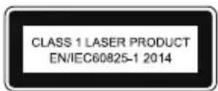 CLASS 1 LASER PRODUCT EN/IEC60825-1 2014