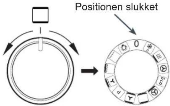 Positionen slukket 0 Y Eos
