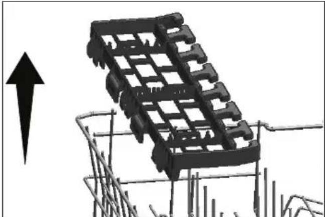 GRUNDIG EGNUP 4540 WC - Højdejusteret holder i øverste kurv - 5