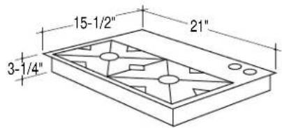 15-1/2" 21" 3-1/4"
