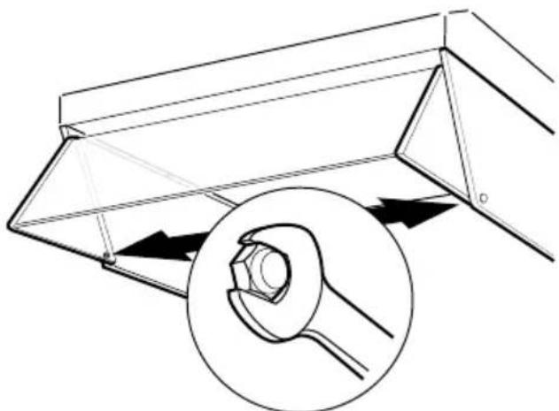 Cylinda F251-10 70cm - Justering af frontskærm - 1