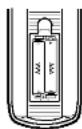 LG DV9943CE2M - Kaukosäätimen paristojen asennus - 1