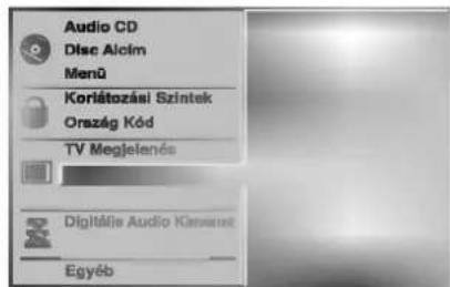 Audio CD Disc Alcim Menü Korlétozási Szintek Ország Kód TV Megjelenós Digitális Audio Kárszet Egyéb