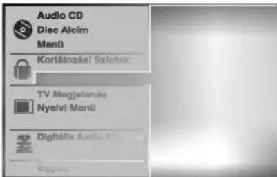 Audio CD Disc Alcim Manü Korlátozásl Szintelak TV Megjelenés Nyelvi Manü Digitális Austin Egyen
