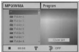 MP3/WMA Program 00:00 OFF