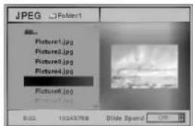 JPEG Folder1 + Picture1.jpg Picture2.jpg Picture3.jpg Picture4.jpg Picture5.jpg Blu: 10243768 Slide Speed: 000