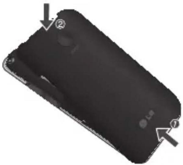 LG E720 - Sätt tillbaka bakstycket. - 1