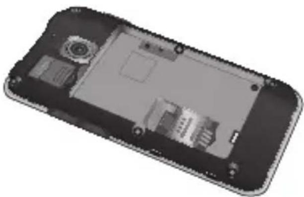 LG E720 - Sådan isættes et hukommelseskort: - 1