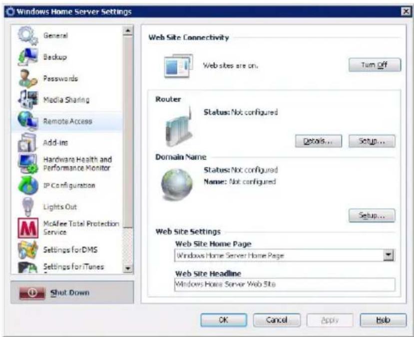 ACER Revo RC101 - Configure the home server for remote access - 2