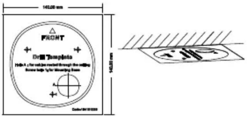140.00 mm FRONT Dr. Template Held: 1 for web is routed through the editing Screw hinge Taylor Mounting Base 140.00 mm Code/04191338