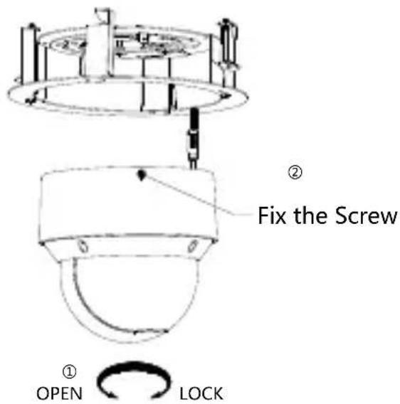 Fix the Screw ① OPEN LOCK