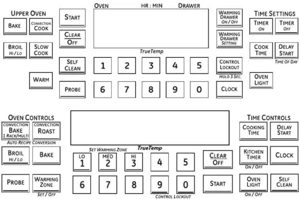 GE Profile JB988TKWW - Cómo usar los controles del horno. - 1
