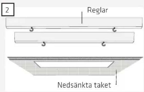 2 Reglar Nedsänkta taket