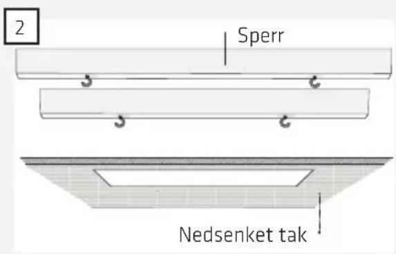 2 Sperr Nedsenket tak