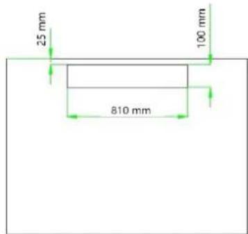 25 mm 810 mm 100 mm