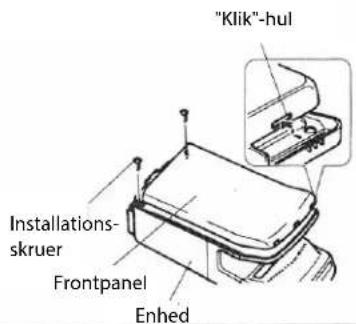 "Klik"-hul Installations- skruer Frontpanel Enhed