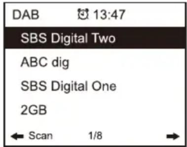 DAB 13:47 SBS Digital Two ABC dig SBS Digital One 2GB ← Scan 1/8 →