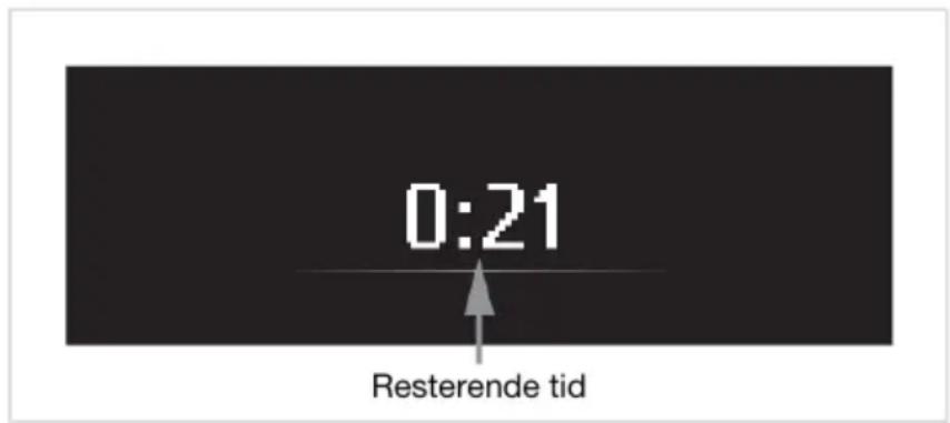 0:21 Resterende tid