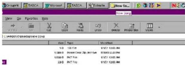 C:\WINDOWS\BISHER\WWW.SONG File Type Modified 100 File V/VO 12:00 AM 1.588-9 PowerPoint Clip Archive 8/30/02.2:33 PM 1.832-8 Pkt File V/VO 12:00 AM 23-0 Pkt File V/VO 12:00 AM