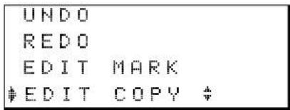 UNDO REDO EDIT MARK EDIT COPY #