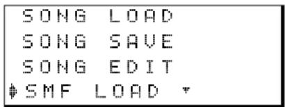 SONG LOAD SONG SAVE SONG EDIT $SMF LOAD *