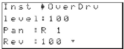 Inst #OverDrv level: 100 Pan :R 1 Rev :100 *
