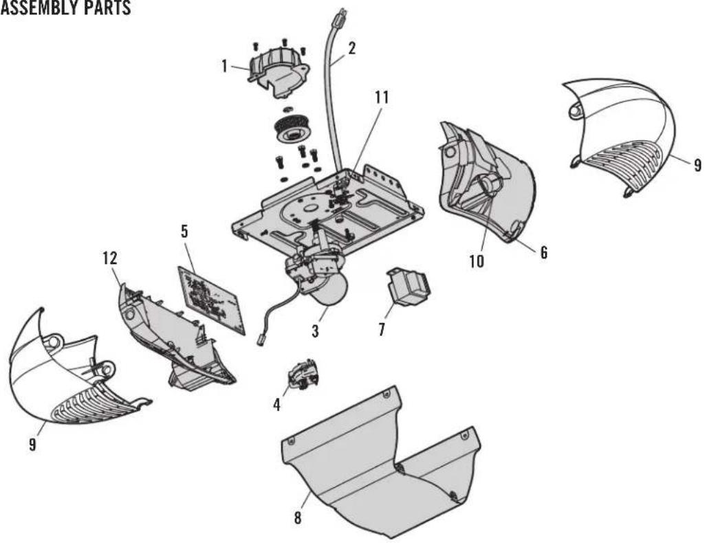 ASSEMBLY PARTS 1 2 11 10 6 9 5 3 7 4 8 9