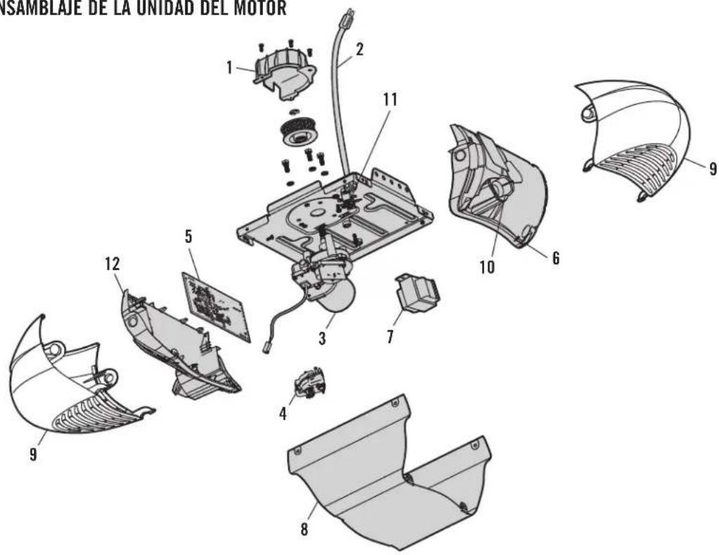 SAMBLAJE DE LA UNIDAD DEL MOTOR 1 2 11 10 6 9 5 3 7 4 8 9