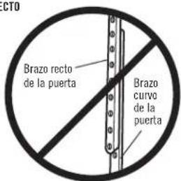 Brazo recto de la puerta Brazo curvo de la puerta