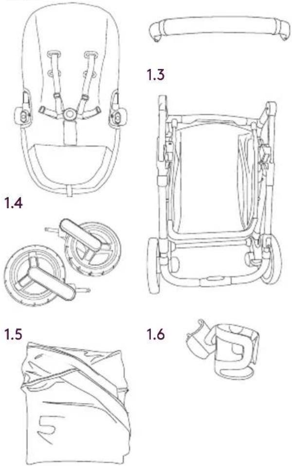 Silver Cross Midnight - Pushchair and Carrycot - 1
