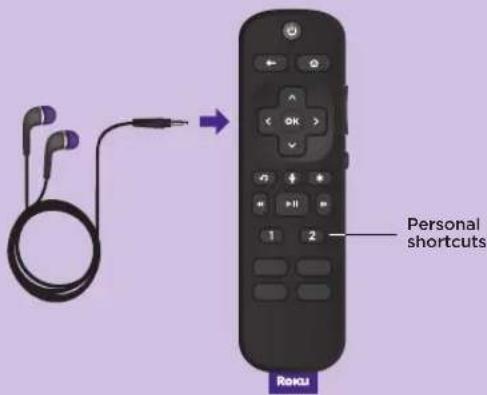 Personal shortcuts Roku