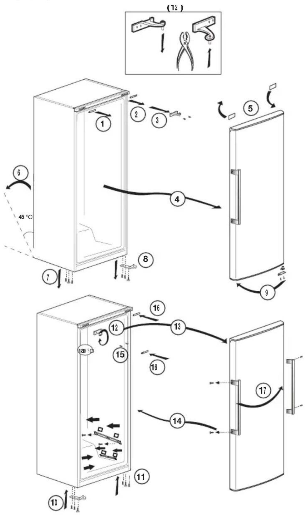 GRAM FS 4316-90 N X/2 - Oven kätisyyden vaihto - 1