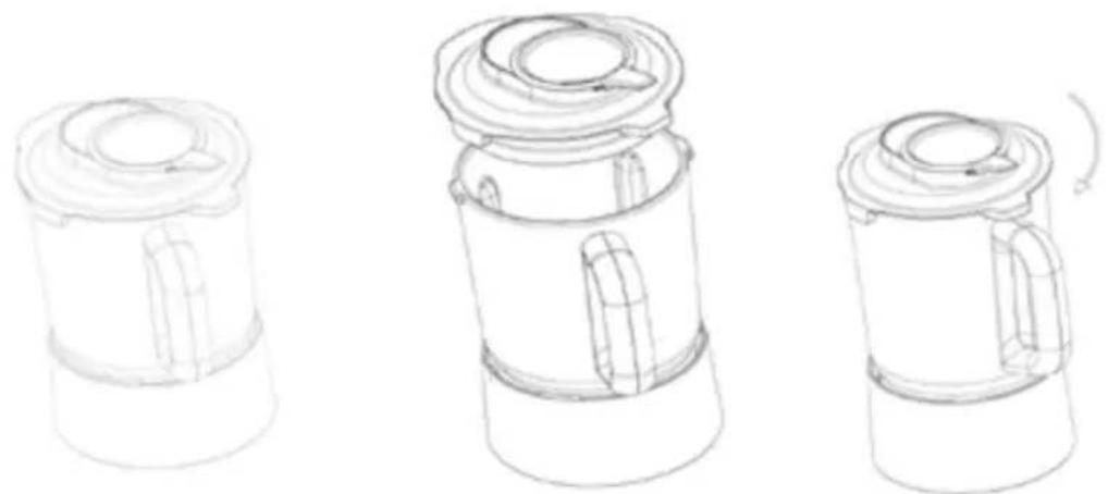 WILFA SOMA-1600SS - B Lid & Measuring Cup - 1