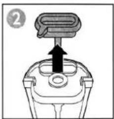 Diagram of a mechanical device with a labeled component and directional arrow indicating motion or force