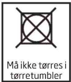 Må ikke tørres i tørretumbler