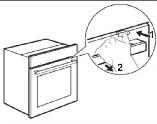 ELECTROLUX CKC826V1 - Öppna den lästa luckan - 1