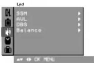 Lyd SSH AUL CBS Balance OK MENU
