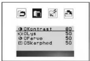 OKontrast 80 OLys 50 OFarvo 50 OSkarphed 50