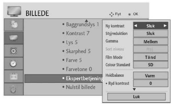 LG 37LG5010 - Billedindstilling – Ekspert Control (Ekspertstyring) - 2