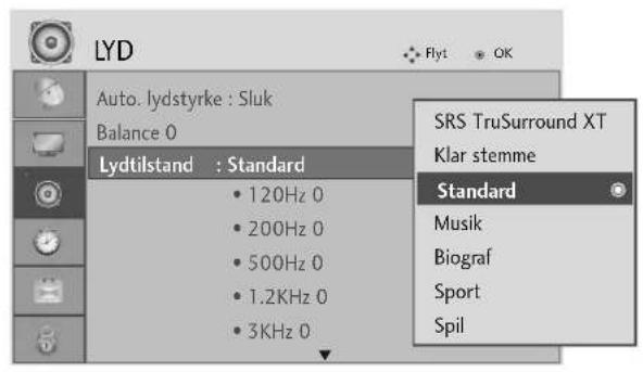LG 37LG5010 - FORVALG AF LYDINDSTILLINGER – SOUND MODE (LYDTILSTAND) - 2