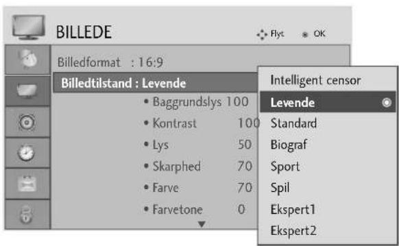 LG 37LG5010 - Forvalg af billedtilstand - 3