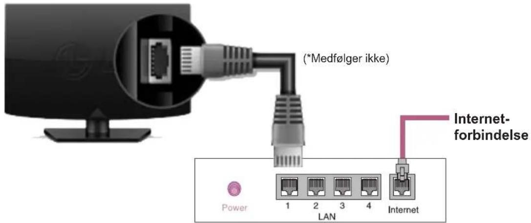 (*Medfølger ikke) Power LAN Internet- forbindelse