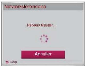 Netværksforbindelse Netværk tilslutter... Annuller Famiga