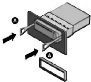 Diagram of a device with labeled ports and directional arrows indicating flow or movement