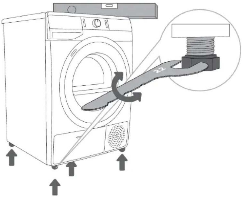 GORENJE DNES8B - Justeringaftørretumblerensfødder - 1