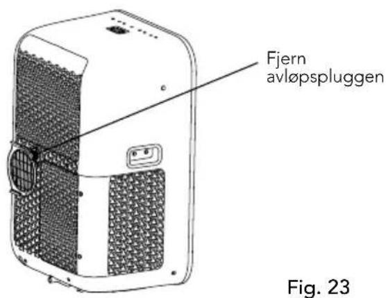 Fjern avløpspluggen Fig. 23